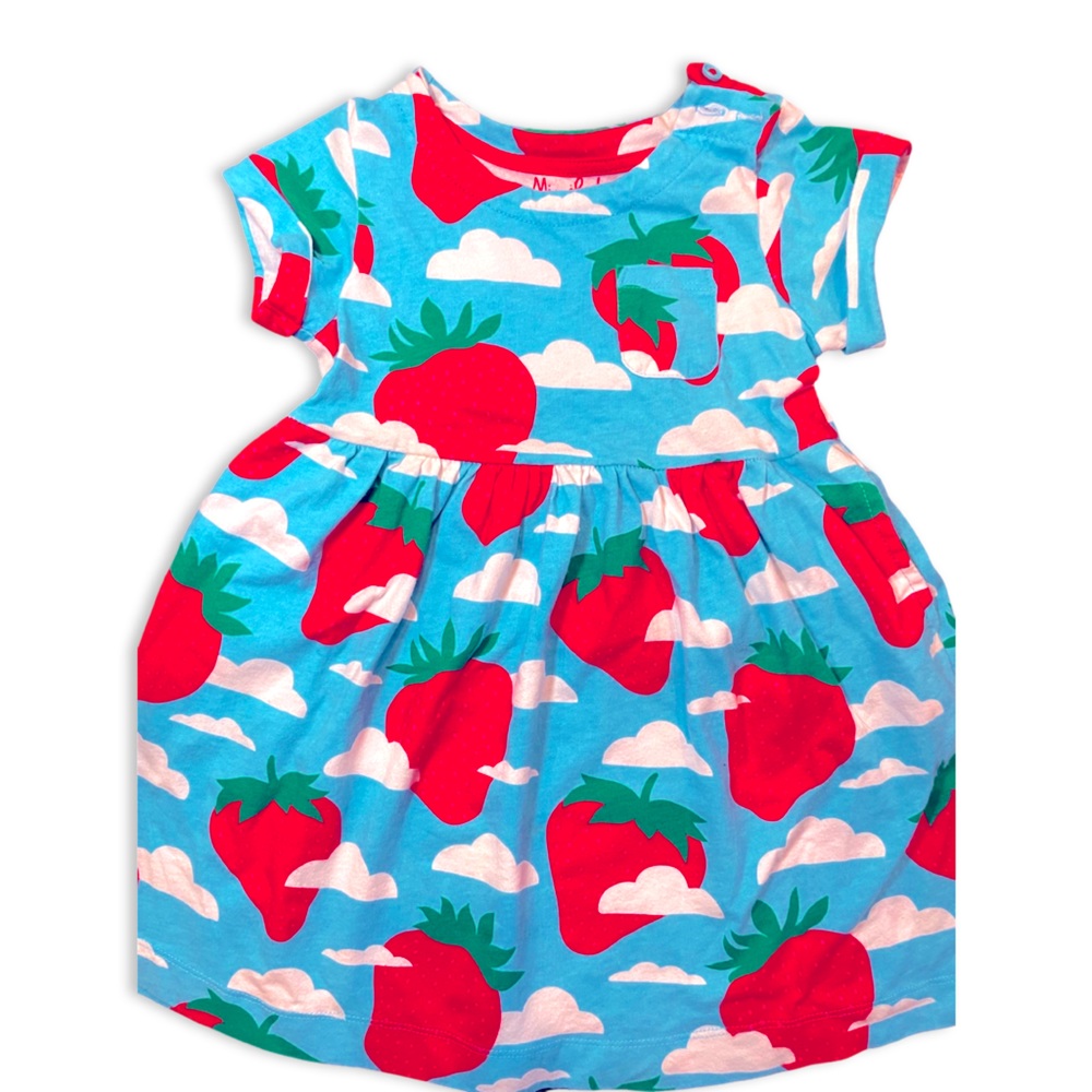 Mini Boden Fun Jersey Dress - Strawberry Print